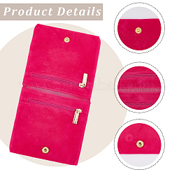 3Pcs 3 Colors Folding Velvet Jewelry Storage Bags for Earrings Rings Bracelets&nbsp;ABAG-CN0001-69B