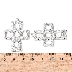 304ステンレスペンダント  くり抜いた十字架のチャーム  変色しない  ステンレス鋼色  39.5x28x2.5mm  穴：1.8mm&nbsp;STAS-A133-01P