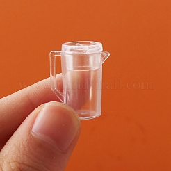 プラスチック製ウォーターボトルカップセット  ミニチュア装飾品  ガーデンドールハウスアクセサリー  透明  12~17x10~22mm&nbsp;PW-WG86947-01