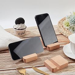 ブナ材の携帯電話ホルダー  携帯スタンドホルダー  ユニバーサルポータブルタブレットホルダー  バリーウッド  8x6x2cm&nbsp;AJEW-NB0003-89A