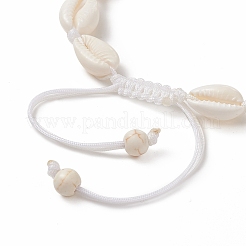 Natural Cowrie Shell Braided Beaded Anklets&nbsp;AJEW-AN00516-01