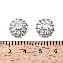 Brass Micro Pave Clear Cubic Zirconia Beads&nbsp;KK-Z059-02P