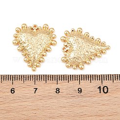 304ステンレスペンダント  ビーズの縁取りが施されたハート型のチャーム  ゴールドカラー  22.5x20x3mm  穴：1mm&nbsp;SA-CBA7A79-02G