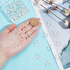 60Pcs Alloy Open Back Bezel Pendants&nbsp;FIND-PH0026-70S