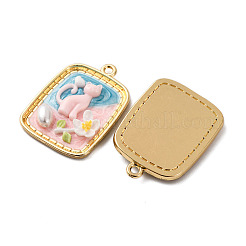 Alloy Enamel Pendants&nbsp;ENAM-B028-16KCG