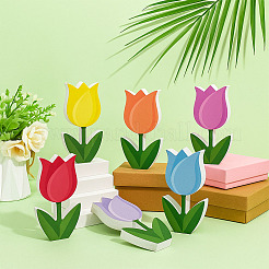 6Pcs 6 Colors Tulip PVC Display Decoration&nbsp;DJEW-WH0042-102