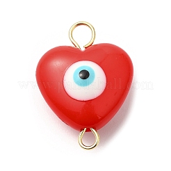 Evil Eye Resin Connector Charms&nbsp;PALLOY-JF02126-01