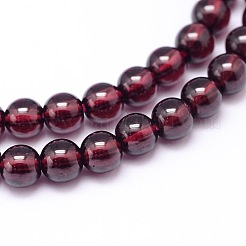 モザンビーク輸入天然グレード aaaa ガーネット ラウンド ビーズ 連売り  4mm  穴：1mm  約105個/連  15インチ&nbsp;G-E300-AAAA-4mm
