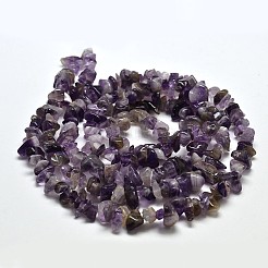 チップ天然アメジストビーズ連売り  染め  5~8x5~8mm  穴：1mm  34インチ&nbsp;X-G-N0134-19