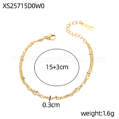 304 Stainless Steel Link Chain Bracelets&nbsp;STAS-OY012-95G