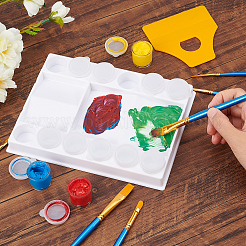DIY描画顔料セット  アートブラシ付き  プラスチックスクレーパーツールと輪郭絵画パレット  ミックスカラー&nbsp;DIY-PH0027-47