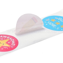 報酬ステッカー  子供のための丸い動物の励ましのステッカー  他の模様  6.5x2.8cm&nbsp;DIY-K037-03C