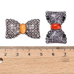 クリア樹脂カボション  蝶結び  ミックスカラー  18.5x30x4mm&nbsp;CRES-I049-04