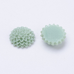 オペーク樹脂カボション  花  ミックスカラー  15x6mm&nbsp;CRES-R021-M