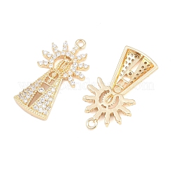 Religion Brass Micro Pave Clear Cubic Zirconia Pendants&nbsp;KK-H287-03B-G