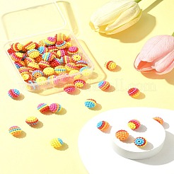 ABSプラスチックビーズ60個  ヤマモモ  ミックスカラー  12x11.5mm  穴：1.5mm&nbsp;KY-FS0001-25A
