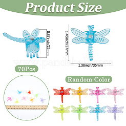 70Pcs Mini Plastic Hair Claws Clips for Little Girls&nbsp;OHAR-SP0001-18