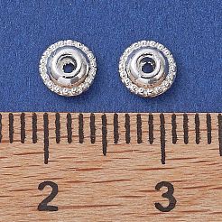 合金のスペーサービーズ  長持ちメッキ  フラットラウンド  銀  5x2.5mm  穴：1mm&nbsp;FIND-B029-08S