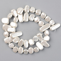 Spray Painted Natural Freshwater Shell Beads Strands&nbsp;SHEL-S276-89D