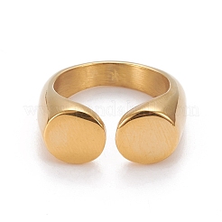 Ion Plating(IP) 304 Stainless Steel Cuff Rings&nbsp;RJEW-R133-005G