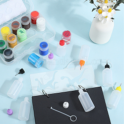 18pcs 6 colors Plastic Glue Liquid Container&nbsp;AJEW-GF0009-55A