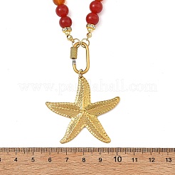 Ocean 304 Stainless Steel Starfish Pendant Necklaces&nbsp;NJEW-JN06441