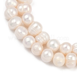 Natural Cultured Freshwater Pearl Beads Strands&nbsp;PEAR-I007-07X-07A