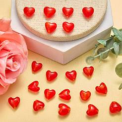 30Pcs Valentine Gifts for Her Ideas Handmade Glass Beads&nbsp;FOIL-SZ0001-04A