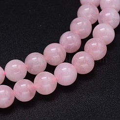 Pink Color Natural Madagascar Rose Quartz Beads Strands&nbsp;G-F222-41-8mm