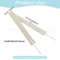 12Pcs 3 Colors Adjustable Polyester Sweat Band for Hat Accessories&nbsp;FIND-GA0004-67