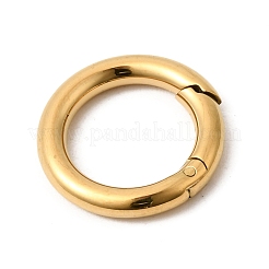 304ステンレス鋼スプリングゲートリング  イオンプレーティング（ip）  リング  ゴールドカラー  16x2.5mm  穴：11mm&nbsp;STAS-B128-05G-02