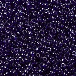 MIYUKIラウンドロカイユビーズ  日本製シードビーズ  （rr176)透明コバルト光沢  8/0  3mm  穴：1mm  約422~455PCS /ボトル  10 G /ボトル&nbsp;SEED-JP0009-RR0176