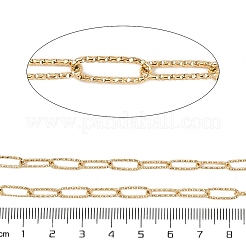 イオンプレーティング（IP）304ステンレスリンクチェーン  スプールで  ハンダ付け  18KGP本金メッキ  12x4.5x1mm  約32.81フィート（10m）/ロール&nbsp;CHS-A011-12A-G