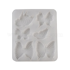 蝶のDIYキーチェーンペンダントシリコンモールド  UVレジン用  エポキシ樹脂工芸品作り  ホワイト  126x108x6mm&nbsp;LS-DIY-Q037-18A