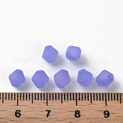 つや消しアクリルビーズ  多面カット  コーン  ライラック  6x5.5mm  穴：1.5mm  約677個/50g&nbsp;X-MACR-S373-61K-04