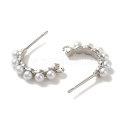 Rack Plating Brass Studs Earrings Findings&nbsp;EJEW-R162-32P