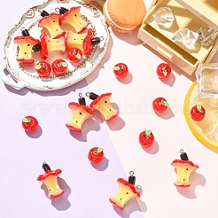 20Pcs 2 Styles Apple Resin Charms&nbsp;RESI-YW0004-67