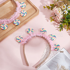 Cloth with Lollipop Hair Bands for Women Girl&nbsp;OHAR-WH0029-13B