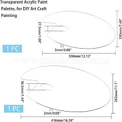 Transparent Acrylic Paint Palette&nbsp;AJEW-BK0001-004