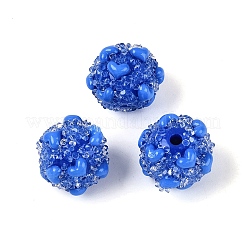 不透明アクリルと透明樹脂のラインストーンビーズ  ハート柄とrondelle  ミックスカラー  16.5~17.5x15mm  穴：2.3mm&nbsp;SACR-Q005-02A
