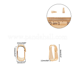 304ステンレススチールスナップオンベイル  ゴールドカラー  6x3x2.2mm  5.5x2.5mm内径  100個/箱&nbsp;STAS-UN0003-55G