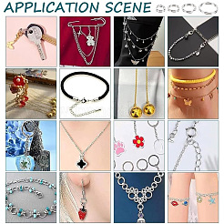 16Pcs 4 Styles 925 Sterling Silver Split Rings&nbsp;STER-HY0001-18