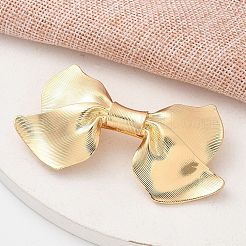 Texture Alloy Hair Barrettes&nbsp;AJEW-M043-01G-01