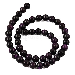 Natural Dyed White Jade(Imitation Charoite) Beads Strands&nbsp;GG-CBA0743-J02-8mm