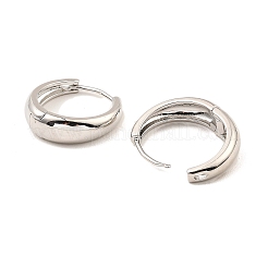 真鍮製フープピアス  リング  プラチナ  19x19.5x6mm&nbsp;EJEW-I289-08P