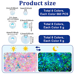 24 Styles Luminous Glass Seed Beads&nbsp;SEED-PH0001-72