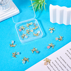 14Pcs 7 Colors Baking Paint Handmade Lampwork Crake Pendants&nbsp;PALLOY-TA00156