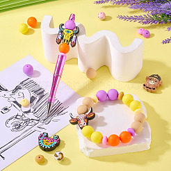 101Pcs Cattle Theme Silicone Focal Beads&nbsp;SIL-TA0002-60