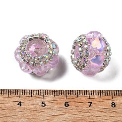 Acrylic Rhinestone Rondelle Beads&nbsp;OACR-S048-02I