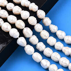 Natural Cultured Freshwater Pearl Beads Strands&nbsp;PEAR-N012-10C